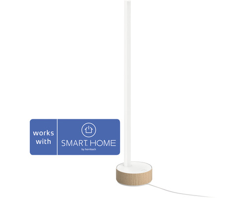Philips Hue LED Tischleuchte 12 W 730 lm weiss Holz - Kompatibel mit SMART HOME by hornbach