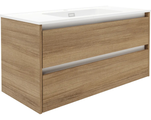 Waschbeckenunterschrank FACKELMANN VITA BxHxT 100x50x46 cm Frontfarbe summer oak
