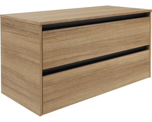 Waschbeckenunterschrank mit Waschtischplatte FACKELMANN VITA BxHxT 100.4x51.6x46.5 cm Frontfarbe summer oak