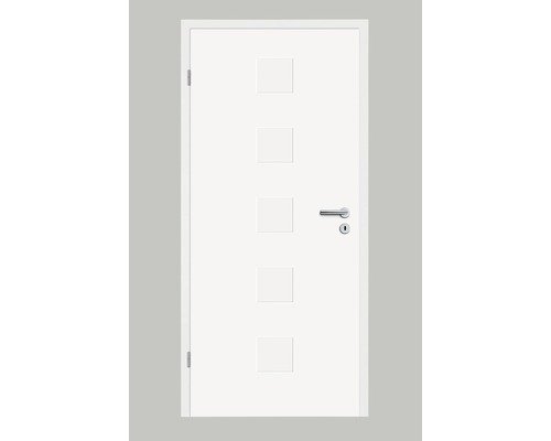 Pertura Zimmertür Linum 03 weiss lackiert (ähnlich RAL 9010) 73,5x198,5 cm Links