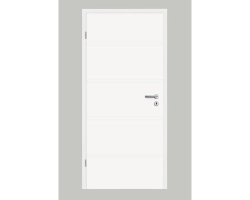 Pertura Zimmertür Linum 02 weiss lackiert (ähnlich RAL 9010) 73,5x198,5 cm Links