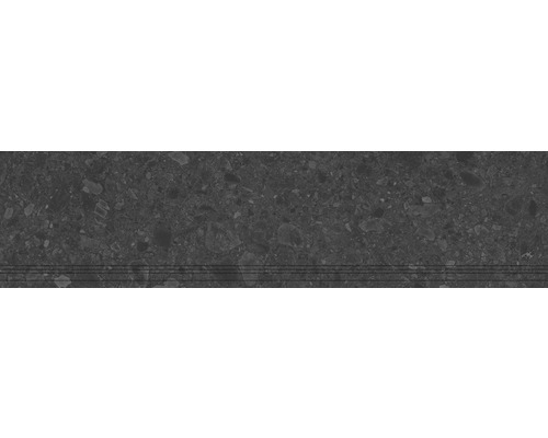 Feinsteinzeug Treppenstufe Donau graphite BxLxS 29,8 cm x 120 cm x 0,9 cm