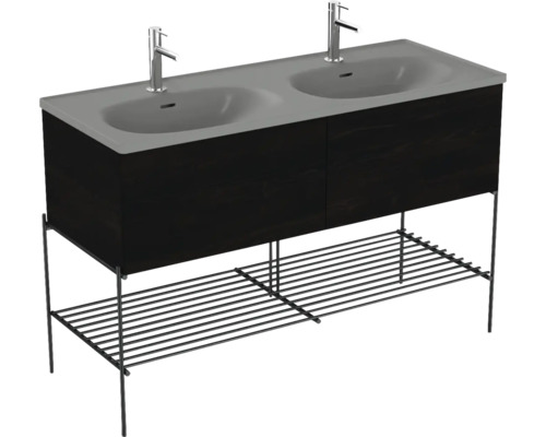 Doppelwaschbecken mit Unterschrank VitrA Equal BxHxT 133x86x52 cm Frontfarbe ulme 66529