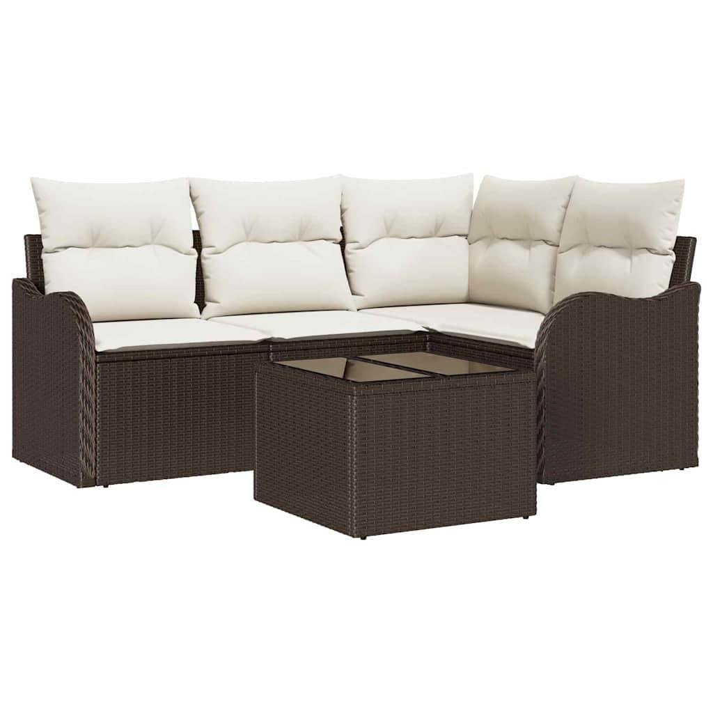 Gartensofa-set poly-rattan