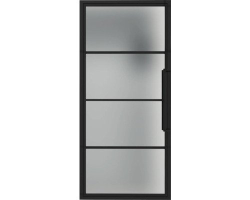 Pertura Zimmertür Komplettset Jarn 02 Satin 783x2015 mm Links inkl.Profilrahmen,Griff-Set
