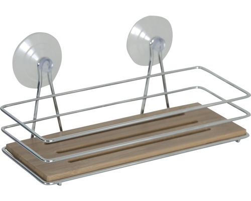 Duschablage Bambus Edelstahl 10x11.5x26.5 cm