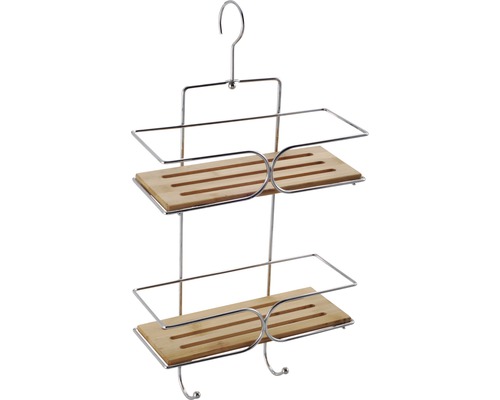 Duschablage Bambus verchromt 38.5x25x11 cm