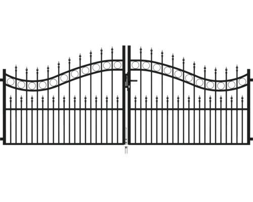 Doppeltor ALBERTS Bordeaux 337 x 100 cm schwarz