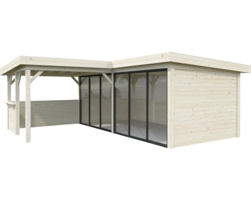 Pavillon Palmako Lenna Slide Plus 24,9 m² Set 722 588 x 588 cm tauchimprägniert
