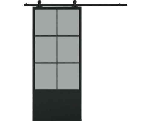 Pertura Schiebetür Komplett-Set Jarn 05 Grey 1000x2150 mm inkl. Laufschiene mit Rolle,Griff-Set