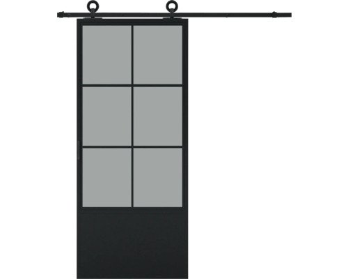 Pertura Schiebetür Komplett-Set Jarn 05 Grey 1000x2150 mm inkl. Laufschiene mit Rad,Griff-Set