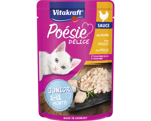 Katzenfutter Vitakraft Poésie DéliSauce Huhn Junior 85g
