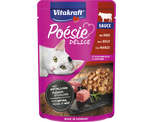 Katzenfutter Vitakraft Poésie DéliSauce Rindfleisch 85g