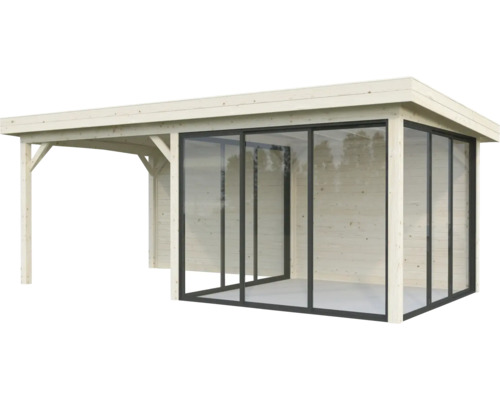 Pavillon Palmako Lenna Slide Plus 16,6 m² Set 706 588 x 300 cm tauchimprägniert