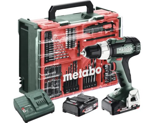 Metabo Akku Schlagbohrschrauber mit Schnellspannbohrfutter 18 V inklusive Zubehör