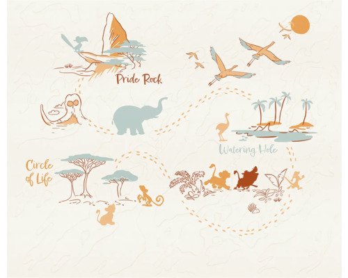 Fototapete Vlies DX6-214 Disney Lion King Circle of Li 6-tlg. 250 x 300 cm
