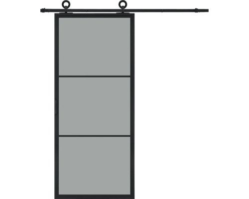 Pertura Schiebetür Komplett-Set Jarn 01 Grey 1000x2150 mm inkl. Laufschiene mit Rad,Griff-Set