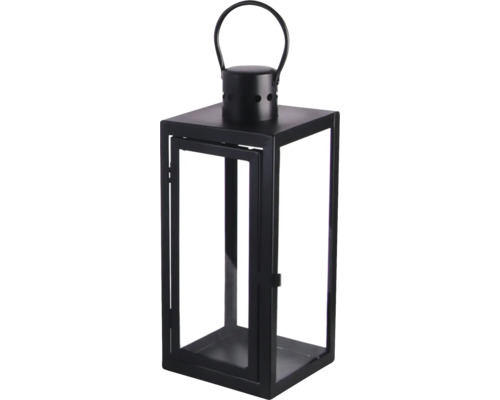 Laterne aus Metall H 34 cm schwarz