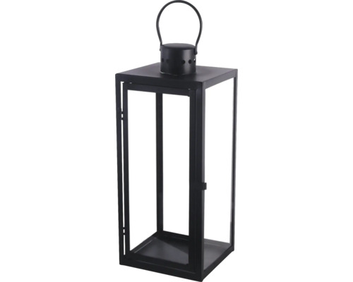 Laterne aus Metall H 44 cm schwarz