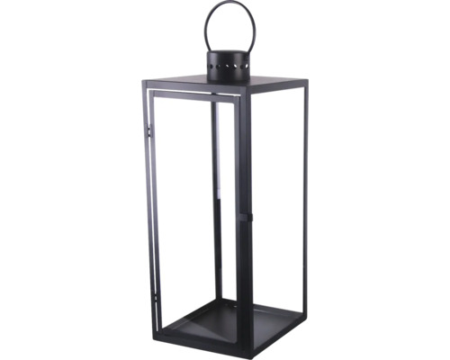 Laterne aus Metall H 55 cm schwarz