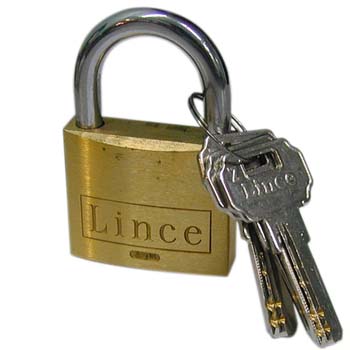 Candado de laton mod. 300p con llave de puntos - Rationalstock.es