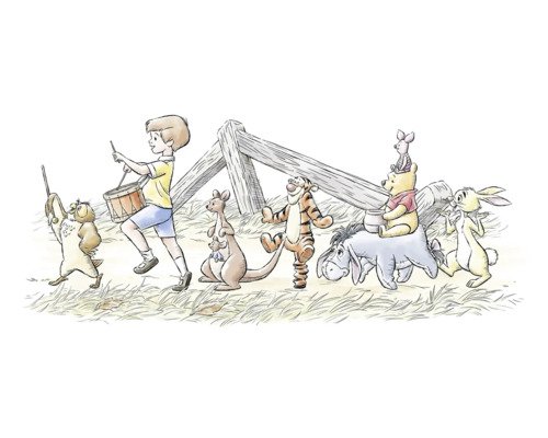 Fototapete Vlies DX2-172 Disney Winnie Pooh Walk Along 2-tlg. 100 x 250 cm
