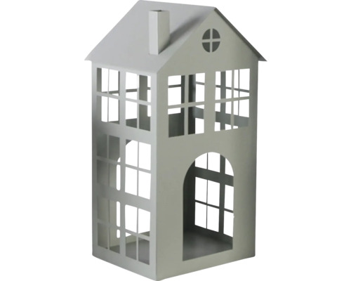 Laterne Lafiora Metall Haus 20 cm x 36 cm grün
