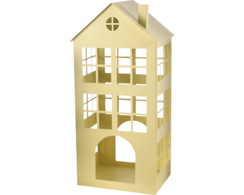Laterne Lafiora Metall Haus 22 cm x 45 cm gelb