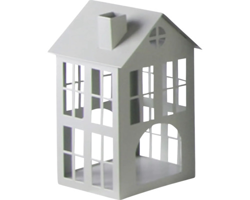 Laterne Lafiora Metall Haus 12 x 18.5 cm grün
