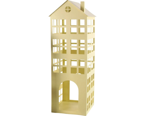 Laterne lafiora Metall Haus 22 x 61.5 cm gelb