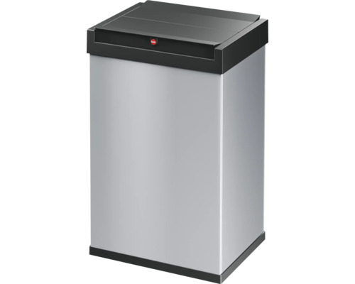 Hailo Mülleimer mit Pushdeckel Abfallsammler Big-Box 35 l silber Swing