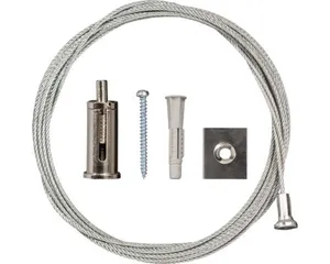 Radium Seilabhängung für U-Profile Unterteil chrom 2x 2 m ZTPA4576