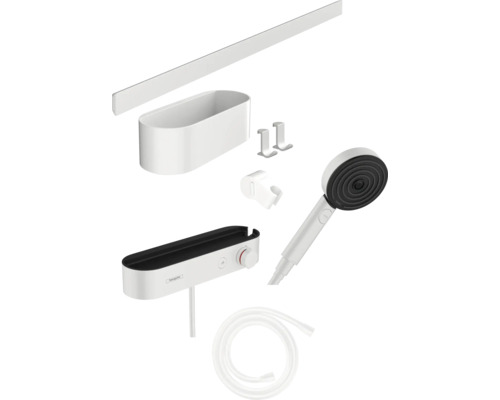 hansgrohe Duscharmatur mit Thermostat WALLSTORIS weiß matt 24250700
