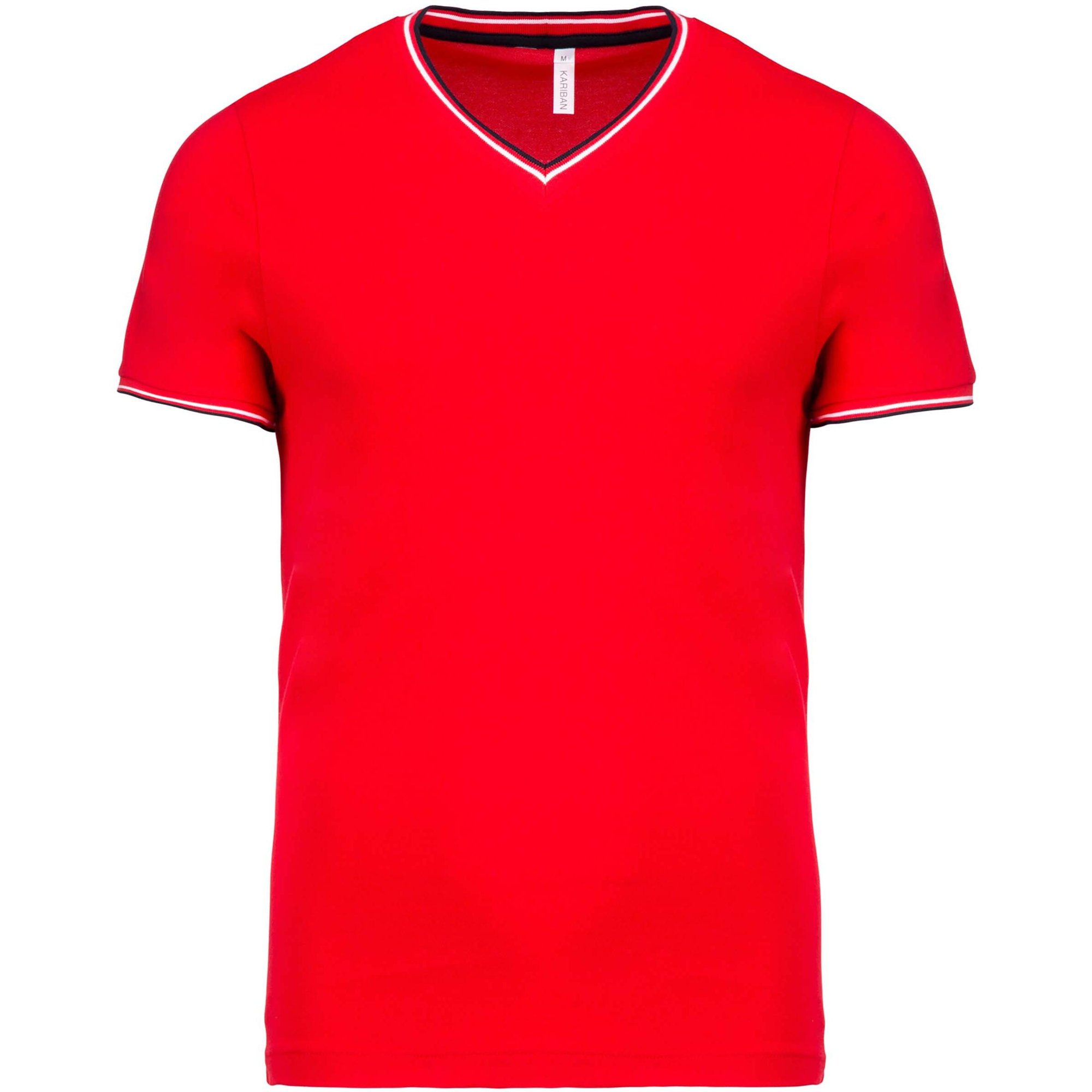 t-shirt maille piquée col v