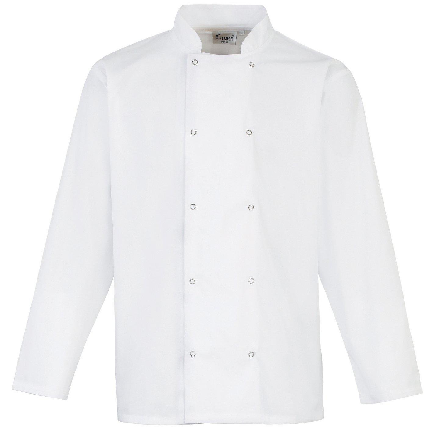 Langarm Chefs Koch Jacke mit Druckknöpfen
