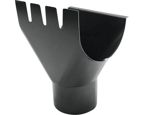 PRECIT Rinnenstutzen Stahl rund anthrazitgrau RAL 7016 Ø 87mm für NW 125 mm
