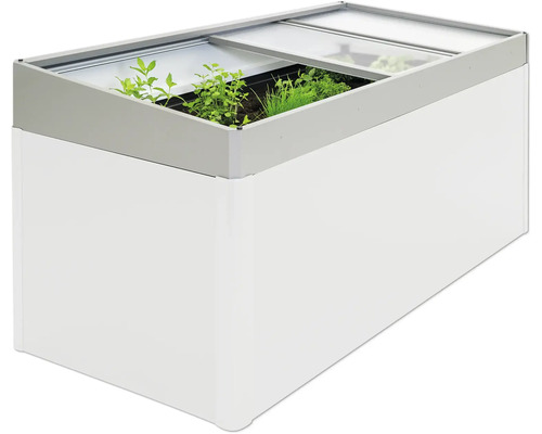 biohort Frühbeetaufsatz für Hochbeet 101x200x23 cm grau