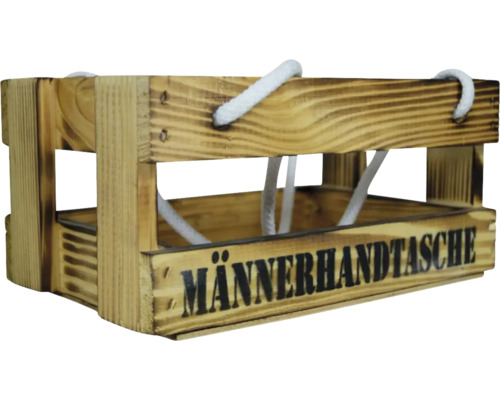 Holzkiste Männerhandtasche 5 l braun 25,5 x 16,5 x 12,5 cm