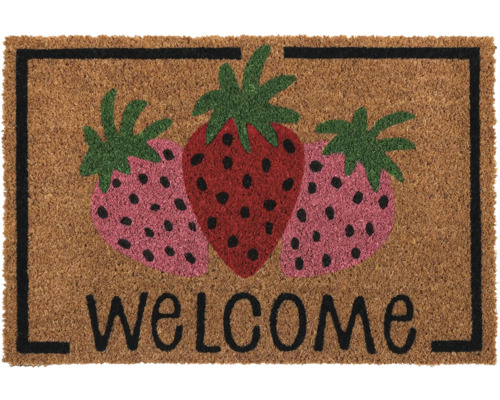Kokosmatte Welcome strawberry 40x60 cm