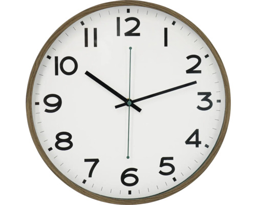 Wanduhr nussbaum petrol Ø 35 cm