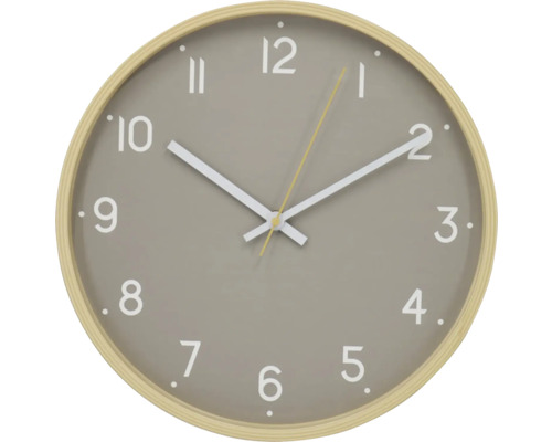 Wanduhr Holz beige Ø 30 cm