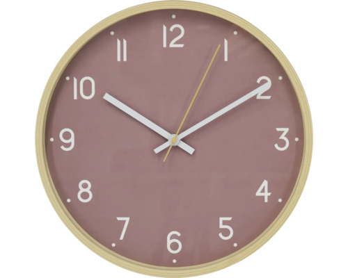 Wanduhr Holz dunkelrot Ø 30 cm