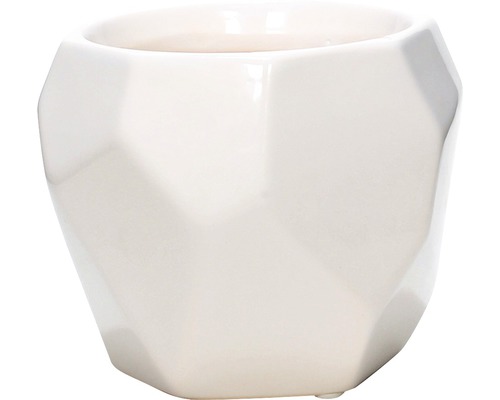 Übertopf Keramik Diamond Ø 12 cm weiss