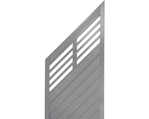 Abschlusselement Konsta Style 90 x 180/90 cm links, hellgrau