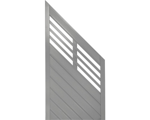 Abschlusselement Konsta Style 90 x 180/90 cm rechts, hellgrau