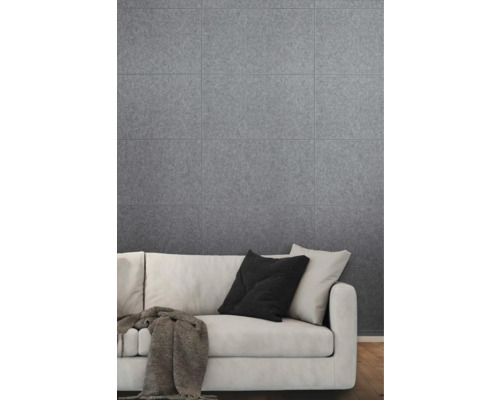 Akustikpaneel Talud Brain mit PET-Filz grau 40 x 60 cm