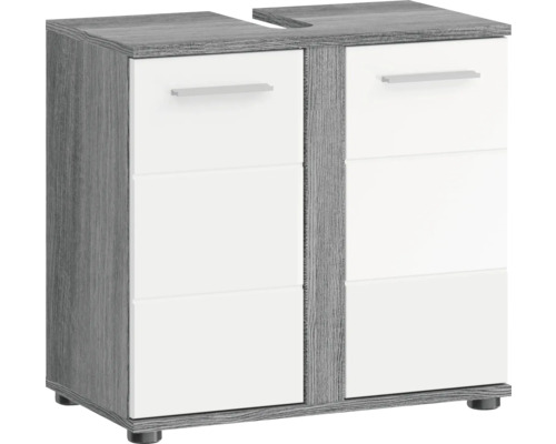 Xonox.home Waschbeckenunterschrank Blake BxHxT 57 x 60 x 34 cm Frontfarbe weiss hochglanz