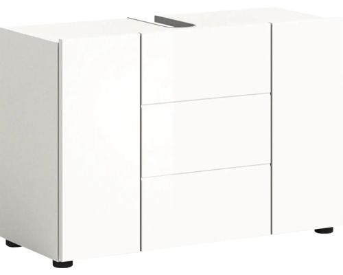 Xonox.home Waschbeckenunterschrank Vira BxHxT 82 x 56 x 34 cm Frontfarbe weiss hochglanz