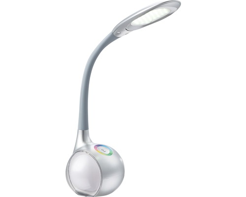 LED Tischlampe silbergrau schwarz 5W