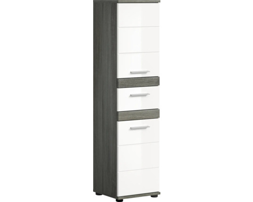Xonox.home Midischrank Blake BxHxT 35 x 137 x 31 cm Frontfarbe weiss hochglanz